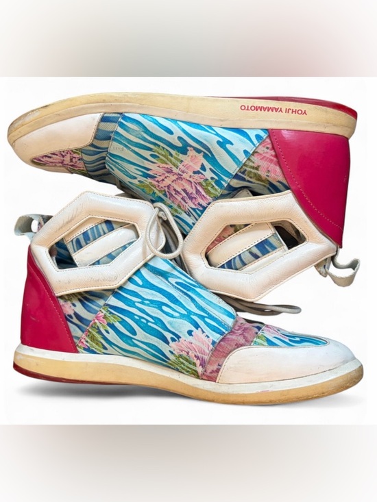 Yohji Yamamoto Shoes - Y-3 Yohji Yamamoto Adidas Shizuka High Top Sneakers Pink Blue White Shoes UK 5.5